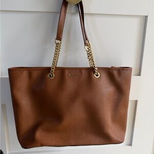 Michael Kors Tan Tote with Gold Accents
